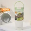 Taza de Acero Inoxidable 316 con Aislamiento al Vacío, Taza Grande de Hielo para Exteriores, Taza Portátil para Coche Estilo Pintura al Óleo