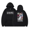 Comercio exterior transfronterizo otoño e invierno Nuevo American High Street Kanye hombres y mujeres con letras de grafiti de figura de parodia sudadera con capucha