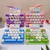 Novo pingente de chaveiro de teclado de 26 teclas com design de gaivota em cores sólidas, criativo e divertido, acessório de bolsa de alto valor estético