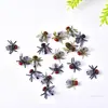 Suprimentos de Halloween Adereços DIY Animais Pequenos Aranha Preta Mosca Joias de Brincadeira Acessórios