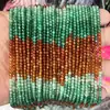 Suministro directo de fábrica cuentas pequeñas de corte cristalino degradado accesorios para joyería DIY cuentas redondas facetadas productos semiacabados venta al por mayor