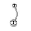 Anillo para el Ombligo de Acero Inoxidable con Incrustaciones de Zirconio de Venta Caliente en Amazon, Accesorios de Joyería para Perforaciones con un Toque Nicho y de Alta Gama