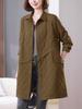 Gabardina con Costura Lingge para Mujer de Longitud Media 2024 Nuevo Otoño Hangzhou Estilo Italiano Primavera y Otoño Casual Elegante Abrigo de Principios de Otoño