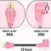 Cable Adaptador para Generador de RV, L14-30P Bloqueo Giratorio Macho a 14-50R Hembra Tiantai
