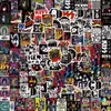 100 adesivos de graffiti rock estilo banda KISS. Adesivos à prova d'água DIY para guitarras, cadernos e malas. Cooperação transfronteiriça