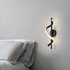 Luminária de parede para sala de estar transfronteiriça de cabeceira de quarto de fundo de parede varanda escada corredor ferro espiral moderno minimalista