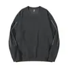 Moletom Masculino Gola Redonda Color Block Texturizado com Painéis Laterais, Outono 2026 Nova Marca de Moda Jaqueta Pulôver de Tricô