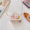 Estilo coreano infantil Pérola bolsa das mulheres dos desenhos animados bonito cadeia criativa saco da moda menina crossbody saco bolsa de ombro