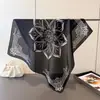 Pañuelo Cuadrado Estampado Estilo Palacio Retro Imitación Seda, Chal, Bufanda para el Cuello, Corbata de Cuello de Gama Alta, Pañuelo Cuadrado Pequeño, Pañuelo para la Cabeza, Bufanda de Seda, Bufanda