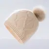 Chapéu de Caxemira Outono e Inverno, cor sólida, chapéu de tricô versátil, chapéu de lã, chapéu jacquard casual de topo redondo, chapéu para ciclismo ao ar livre, chapéu para clima frio
