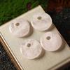 Colgante de hebilla de seguridad de piedra natural 30*8*8m agujero lateral hermano mayor agujero grande accesorios de joyería joyería femenina productos semiacabados