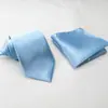 Conjunto de Gravata Masculina de 8cm Amarrada à Mão com Lenço de Bolso Liso Quadrado Pequeno, Terno de Uma Cor, Traje Formal de Negócios