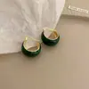 Pendientes de piedra ojo de gato rombo geométrico de diseño de nicho temperamental pendientes de moda para redes sociales con temperamento versátiles que adelgazan el rostro