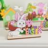 Adornos de madera de conejito de Pascua transfronterizo, artesanías decorativas, nuevo huevo, rompecabezas tridimensional creativo en stock