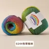 Fio de Lã Tingido em Seção Fio de Lã Arco-Íris Fio Fino Fantasia Fio para Xale Chapéu Lenço Tricô à Mão Espessura Média