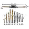 Juego de 11 piezas dispositivo de extracción de tornillos gruesos juego de machos de terraja broca helicoidal llave de macho dispositivo de extracción de tornillos deslizantes de cabeza rota