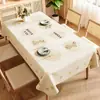 Nuevo Mantel de Mesa Estilo Crema de Lujo 2025, Impermeable, Resistente al Aceite, Sin Lavado, Resistente al Calor, Mantel Rectangular de Gama Alta