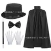 D9 Conjunto de Disfraz de Mago Sherlock Holmes Detective Disfraz Era Moderna Accesorios de Performance Cosplay