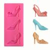 Molde de Silicona con Forma de 3 Tacones Altos Diferentes Molde para Caramelo Plegado a Mano Molde para Pastel de Caramelo Plegado Herramienta para Plegar Caramelo Herramienta Decorativa Huevo