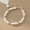 Nalan Plata S925 Fresco y Dulce Estilo Ins Diseño Nicho Asimétrico Perla Plata Rota Pulsera S7959