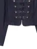 Chaqueta de Mezclilla para Mujer Marca Z Transfronteriza Aliexpress Estilo Europeo y Americano con Decoración de Botones, Popular Color Azul Oscuro Cómoda Casual Za