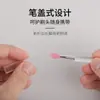 Q pincel labial de silicona suave cabeza redonda vientre de dedo pincel para viñeta de labial corrector pincel de maquillaje multifuncional portátil con cubierta para el polvo