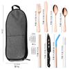 Amazon Explosions Faca de Bife Ocidental, Garfo e Colher 1010 Aço Inoxidável Conjunto de Talheres Titânio Revestido Camping Portátil Talheres