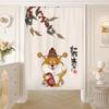 Cortina Divertida para Puerta de Dormitorio con Temática de Dibujos Animados, Cortina Divisoria para el Hogar, Cortina Bloqueadora para Cocina sin Taladrar, Media Cortina, Cortina Colgante para Baño