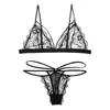 Lingerie Sedutora Transparente de Renda Preta Romântica Estilo Francês, Renda Entrelaçada Preta e Dourada Desejo Puro Lingerie Erótica Reino Secreto Camisola Tentação