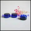 Contenedor redondo de crema azul 10 ml botella de crema facial botella cosmética de boca ancha caja dispensadora de ungüento botella redonda de esencia loción 10 g