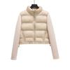 Zatrax-2024 Europeu e Americano outono e inverno novo colarinho feminino costura curto algodão acolchoado jaqueta leve algodão acolchoado jaqueta jaqueta