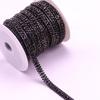 Nueva Cadena de Garras de Diamante Multicolor de Tres Filas Cadena de Pedrería Densa Galvanizada Cadena de Pedrería Versátil Cadena de Pedrería Cosida a Mano para Bricolaje Joyería