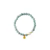 Pulsera de Jadeíta Natural con Perlas y Amuleto de la Fortuna, Pulsera de Joyería Vintage de Alta Gama, Regalo para Parejas y Mejores Amigos, Accesorio DIY