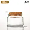 Suministrado directamente del fabricante, Frascos sellados con tapas de bambú tallado vintage, Frascos de vidrio para almacenar frutas secas, dulces y granos, Frascos de té transparentes