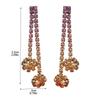 Europa y Estados Unidos temperamento transfronterizo brillante diamantes completos magníficos aretes largos mujeres moda aretes de alto sentido joyería para la oreja al por mayor