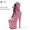 Zapatos de Tacón Alto de Gamuza Sexy Multicolores Europeos y Americanos de 20 cm para Pole Dance Odian Tiangao Night Shop Muestra de Modelos de Coche Botines Cortos para Mujer