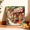 30*30 paisaje de campo pintura al óleo digital DIY pintado a mano escena callejera cafetería pintura decorativa acrílica en stock al por mayor