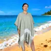 Toalla de Playa Multicolor Transfronteriza de Amazon Toalla de Baño Absorbente de Secado Rápido Toalla de Playa Portátil en Forma de Diamante con Logo Bordado