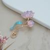 Accesorios Originales DIY para Joyería Antigua Gotas Azul Quemado Gotas Doble Color Flor de Loto Brotes de Flor Doble Color Accesorios para Pasador de Pelo
