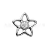 Joias de Liga de Titânio Jiangtai F136 com Pequeno Design de Flor e Cravação de Zircônia, Joias para Body Piercing de Liga de Titânio G23 Brincos de Orelha