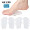 Medias suelas de panal para antepié para tacones altos, suaves autoadhesivas ajustables de media talla, almohadillas de panal antideslizantes amortiguadoras para antepié