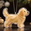 Colgante Creativo de Dibujos Animados para Guardar Pelo de Mascota Perro Golden Retriever Llavero de Almacenamiento Encanto para Bolso Cápsula Colección Conmemorativa