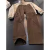 Calça Jeans com Rebites Jiangfumeilade para Homem, Estilo High Street Americano de Primavera, Calça Ligeiramente Flare, Calças de Trabalho Retas Emagrecedoras