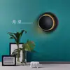 Lámpara de Pared Redonda Minimalista Lámpara de Mesita de Noche para Dormitorio Lámpara de Pared para Fondo de TV en Sala de Estar Moderna Lámpara de Pared para Entrada de Pasillo