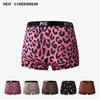 Ropa Interior para Hombre Talla Grande Estampado de Leopardo Transpirable Cintura Media Delgada Talla Americana Calzoncillos tipo bóxer Ropa Interior de Seda de Hielo para Hombre Venta al por Mayor de Comercio Exterior