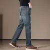Ropa Popular para Hombre / Jeans de Otoño-Invierno para Hombre, Corte Recto, Versátiles de Negocios Ligeros, Pantalones Casuales Elásticos para Hombre