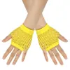 Guantes de Red Cortos Transfronterizos Discoteca Multicolor Sexy Elásticos Guantes Punk Guantes de Malla Hueca Europeos y Americanos