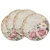 Mantel Redondo Nuevo Producto Transfronterizo Mantel con Estampado de Flores de Pascua y Conejo Venta Directa de Fábrica Más Vendido en Temu Transfronterizo