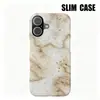 Funda de teléfono fina y ligera con patrón de mármol de lujo ligero para iPhone 16, iPhone 17, funda de teléfono de carcasa dura con película, disponible para dropshipping