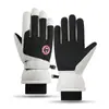 Los guantes de esquí para mujer son impermeables, de cinco dedos, a prueba de frío, cálidos, adecuados para ciclismo, compatibles con pantalla táctil, cortavientos de invierno, forrados de polar, engrosados y antideslizantes